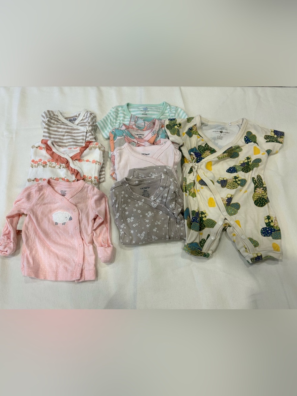 8 Baby girl side snap clothing bundle